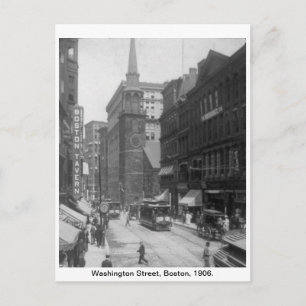 Vintage America, Washington Street, Boston 1906 Postcard
