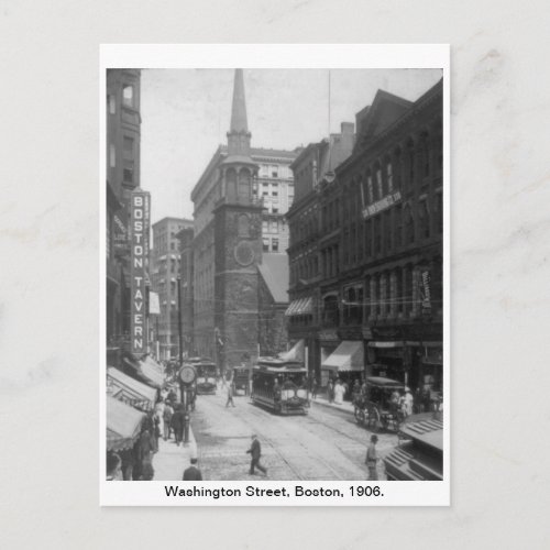 Vintage America Washington Street Boston 1906 Postcard