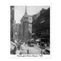 Vintage America postcard, Washington Street Boston 1906