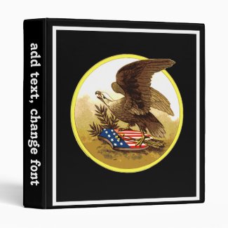 Vintage American Bald Eagle 3 Ring Binder