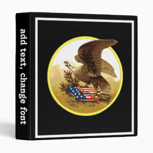 Vintage American Bald Eagle 3 Ring Binder