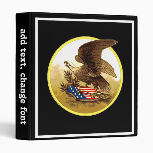 Vintage American Bald Eagle 3 Ring Binder