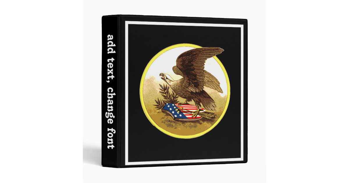 Vintage American Bald Eagle 3 Ring Binder Zazzle