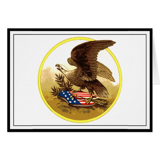 Vintage American Bald Eagle Cards (Front Horizontal)