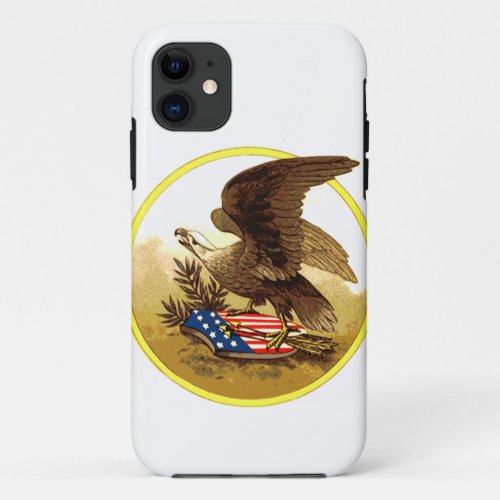 Vintage American Bald Eagle iPhone 11 Case