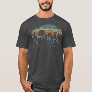 Vintage American Bison Buffalo Lover Wildlife Outd T-Shirt