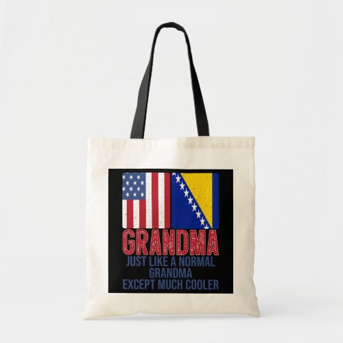 Vintage American Bosnian Grandma Flag for Tote Bag