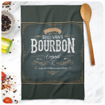 Vintage American Bourbon Personalized Whiskey Bar Kitchen Towel<br><div class="desc">Vintage Look ADD NAME American Bourbon Whiskey Bar design - Customize with your Name or Custom Text.</div>