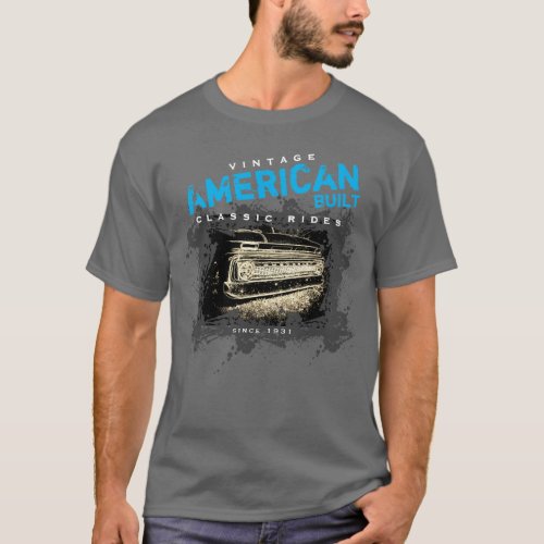 Vintage American Built Classic Rides Trucks T_Shirt