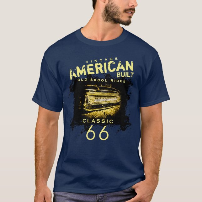 Vintage American Built Old Skool Rides Classic T-Shirt (Front)
