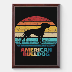 Vintage American Bulldog Award Plaque