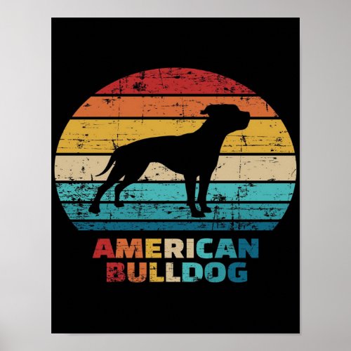 Vintage American Bulldog Poster