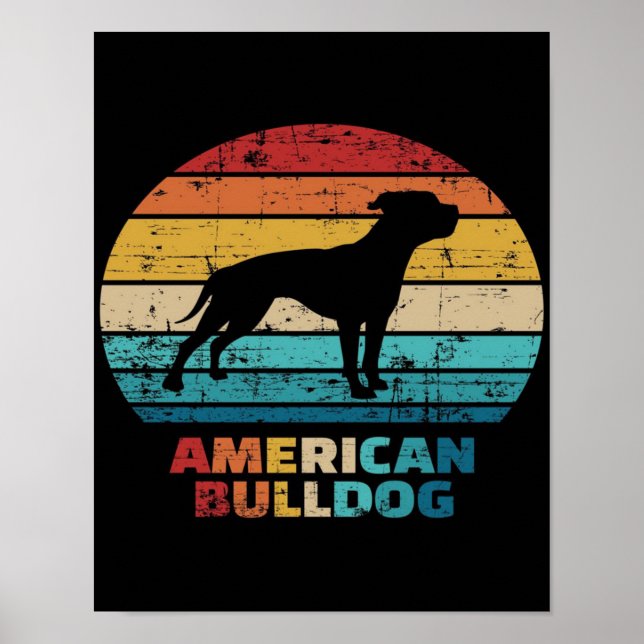 Vintage American Bulldog Poster (Front)