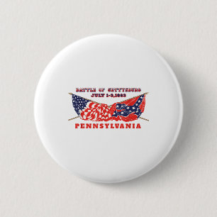 Vintage American Civil War Battle Of Gettysburg Pe Button