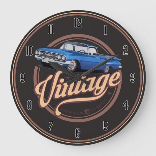 Vintage American Classic El Camino Large Clock