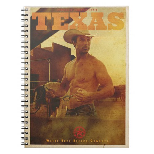 Vintage American Cowboy Poster Notebook