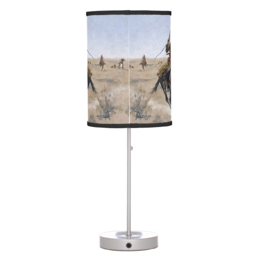 Vintage American cowboy Table Lamp (Back)