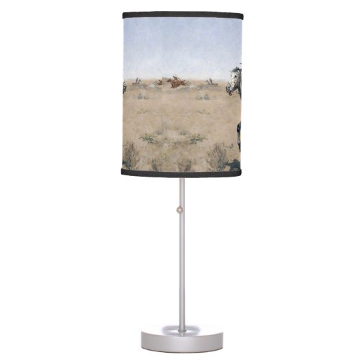 Vintage American cowboy Table Lamp (Front)