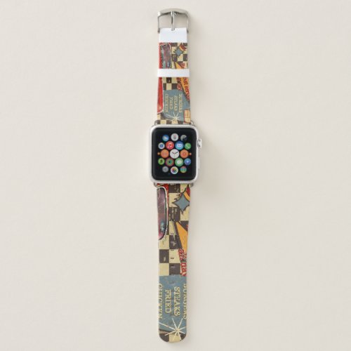 Vintage American Diner poster retro style Apple Watch Band