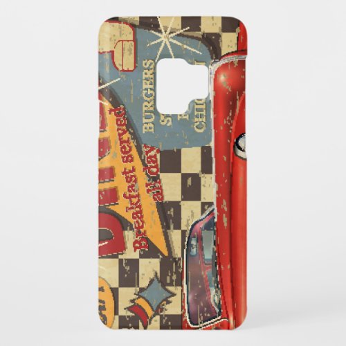 Vintage American Diner poster retro style Case_Mate Samsung Galaxy S9 Case