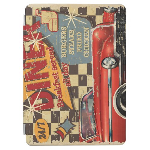 Vintage American Diner poster retro style iPad Air Cover