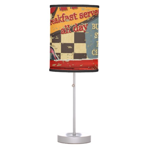 Vintage American Diner poster retro style Table Lamp