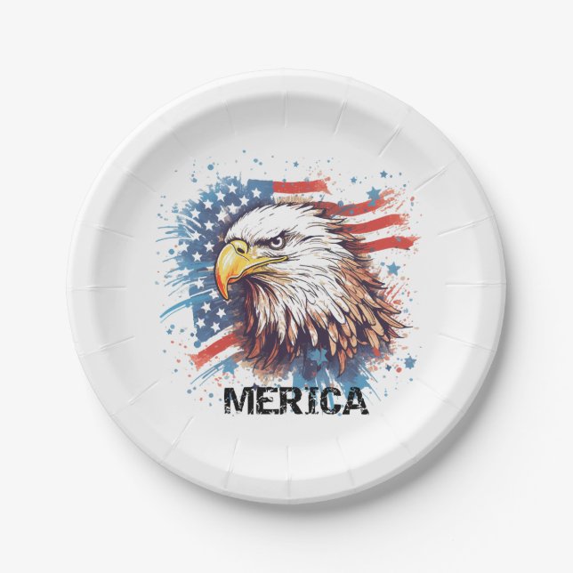 Vintage American Eagle  Paper Plates (Front)