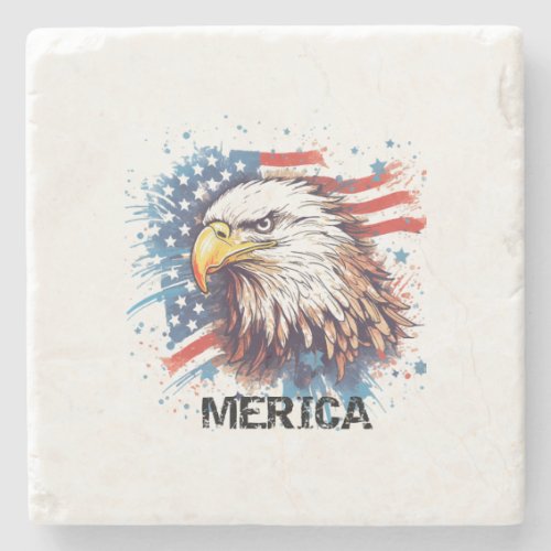 Vintage American Eagle  Stone Coaster