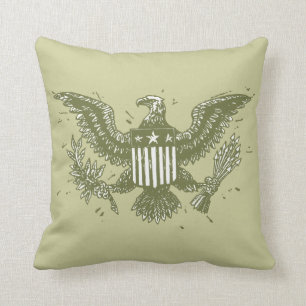 Vintage American Eagle Throw Pillow