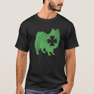 Vintage American Eskimo Dog Shamrock Heart St Patt T-Shirt