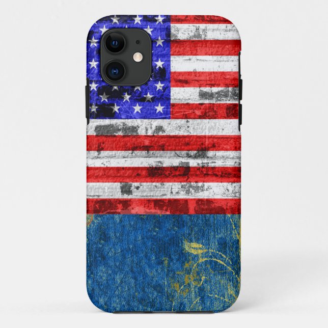 Vintage American Flag 01 Case-Mate iPhone Case (Back)
