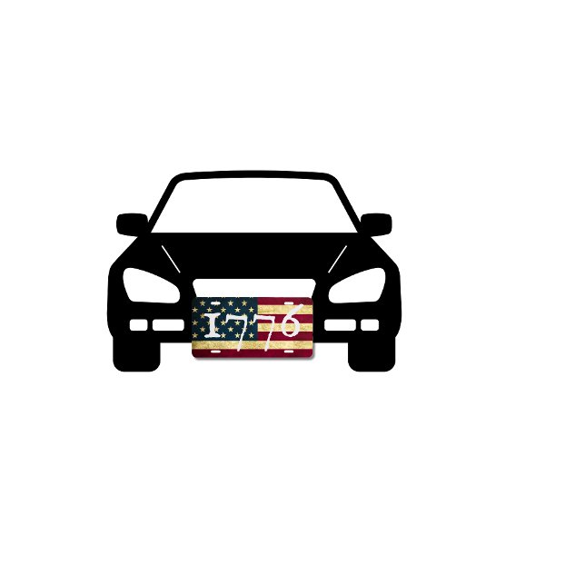 Vintage American Flag 1776  License Plate (Creator Uploaded)