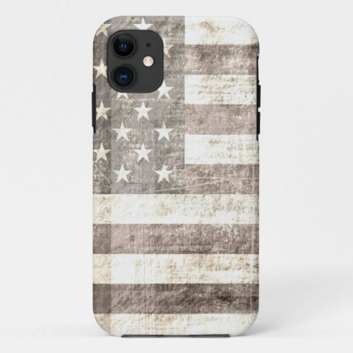 Vintage American Flag 2 iPhone 11 Case