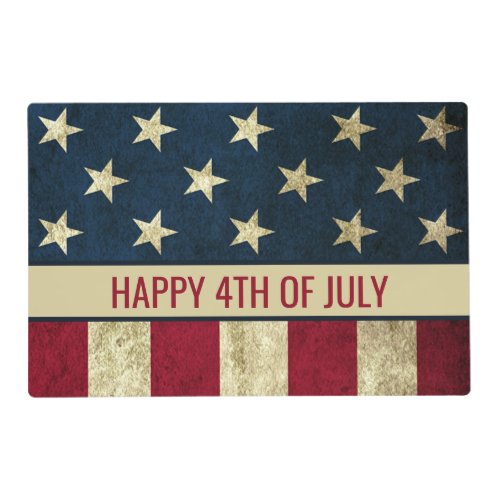 Vintage American Flag 4th Of July Party Placemat