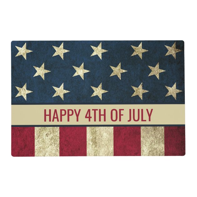 Cloth Placemats Patriotic Usa Independence Day Flag American 4Th July Set of 2 