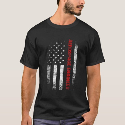 Vintage American Flag Aerospace Engineer Apparel M T_Shirt