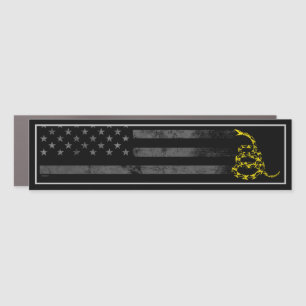 Vintage American Flag and Snake Car Magnet