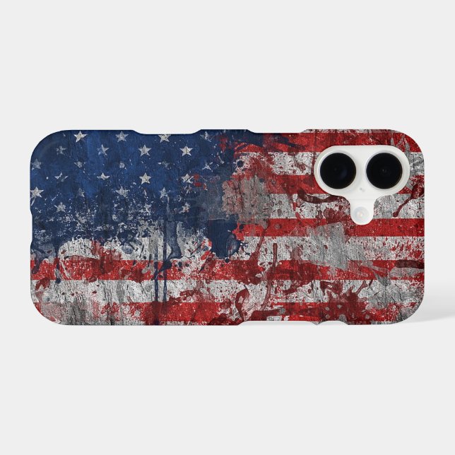 Vintage American Flag Art iPhone Case Mate Patriot (Back Horizontal)