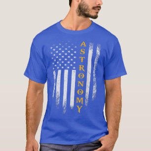 Vintage American Flag Astronomy Space Science Gala T-Shirt