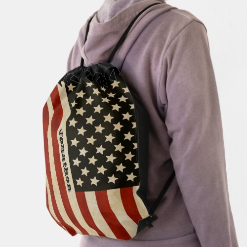 Vintage American Flag Backpack
