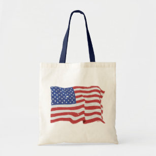 All Over Print Stylish and Functional Shoulder Handbag for Work & Travel Distress USA Flag Tote Bag