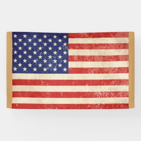 Vintage American Flag Banner