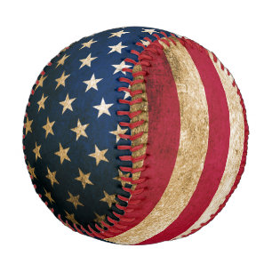 Vintage American Flag Baseball