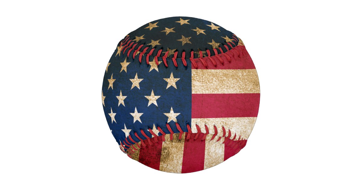 Vintage American Flag Baseball | Zazzle