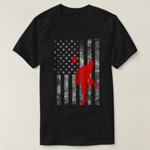 Vintage American Flag Baseball Pitcher _ 4th July T_Shirt
