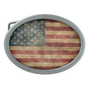 Vintage American Flag Belt Buckle