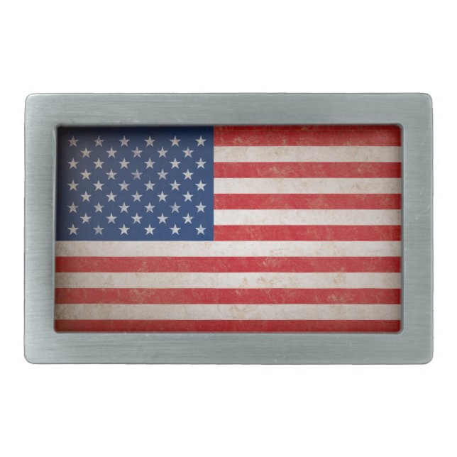 Vintage American Flag Belt Buckle (Front)