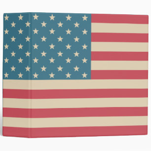 Vintage American Flag Binder
