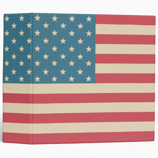 Vintage American Flag Binder (Front/Spine)