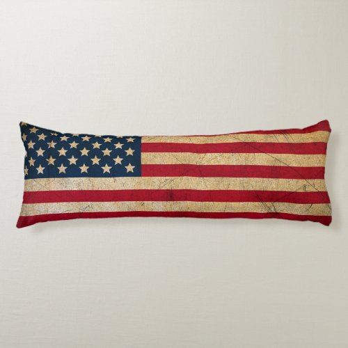 Vintage American Flag Body Pillow